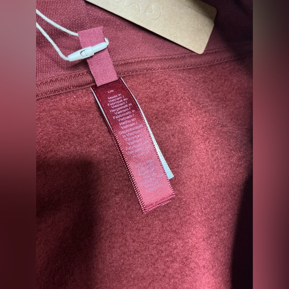 SKIMS Cotton Fleece Classic Zip Up Hoodie in Merlot Size Large Relaxed Fit NWT - Picture 11 of 15